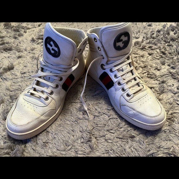 Authentic Gucci Coda Leather High tops Size UK 4 1/2 (US 38.5) - Picture 2 of 10